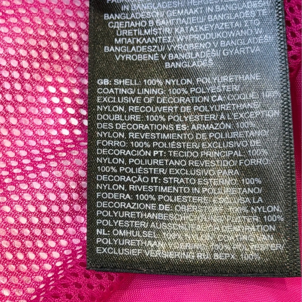 The North Face Womens Antora Rain Jacket XL Pink Black Hooded Windbreaker Shell - Picture 5 of 10
